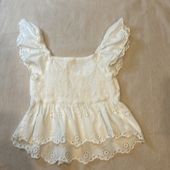 Women’s cotton eyelet ruched top - Picture 3 of 3